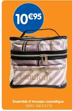 b&m Ensemble 4 trousses cosmétique offre