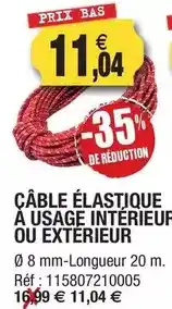 Outiror Câble élastique à usage interieur ou extérieur offre