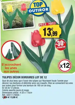 Outiror Tollips de cordures lot de 12 offre
