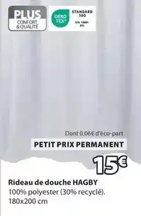 JYSK Rideau de douche hagby offre