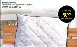 Möbel Martin Ensemble literie ultrasonic, bros synthétique, blanc offre