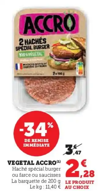 Hyper U Vegetal accro offre