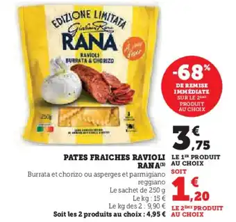 Hyper U Pates fraiches ravioli rana offre