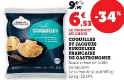 Hyper U Coquilles st jacques surgelees francaise de gastronomie offre