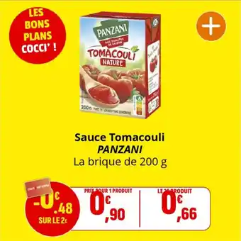 Coccinelle Supermarché PANZANI Sauce Tomacouli offre
