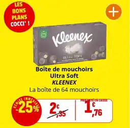Coccinelle Supermarché KLEENEX Boîte de mouchoirs Ultra Soft offre