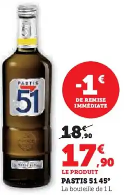 Hyper U Pastis 5145° offre