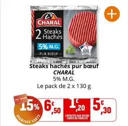 Coccinelle Supermarché CHARAL Steaks hachés pur bœuf offre