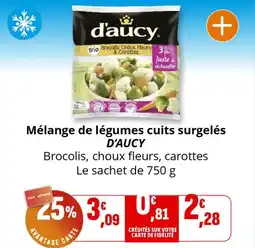 Coccinelle Supermarché D'AUCY Mélange de légumes cuits surgelés offre