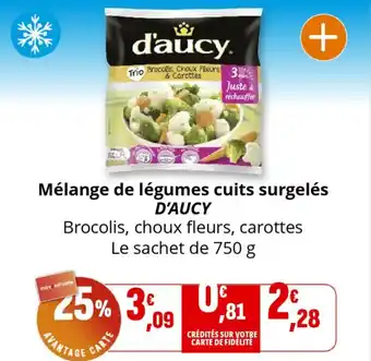 Coccinelle Supermarché D'AUCY Mélange de légumes cuits surgelés offre
