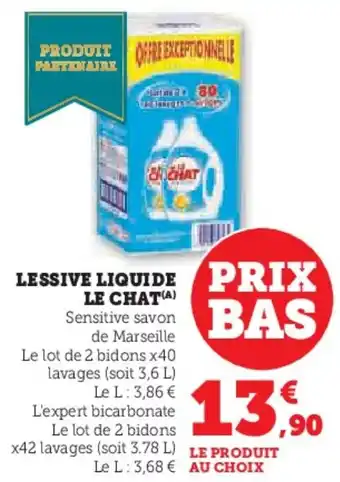 Hyper U Lessive liquide prix le chat offre