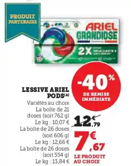 Hyper U Lessive ariel pods offre