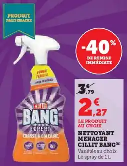 Hyper U Nettoyant menager cillit bang offre