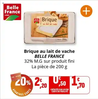 Coccinelle Supermarché BELLE FRANCE Brique au lait de vache offre