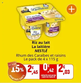 Coccinelle Supermarché NESTLÉ Riz au lait La laitière offre