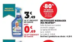 Hyper U Nettoyant menager mr propre offre