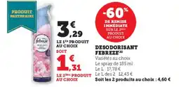 Hyper U Desodorisant febreze offre