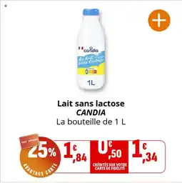 Coccinelle Supermarché CANDIA Lait sans lactose offre