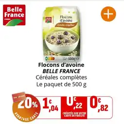 Coccinelle Supermarché BELLE FRANCE Flocons d'avoine offre