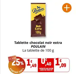 Coccinelle Supermarché POULAIN Tablette chocolat noir extra offre