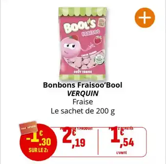 Coccinelle Supermarché VERQUIN Bonbons Fraisoo'Bool offre