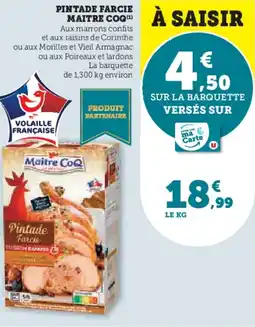 Hyper U Pintade farcie maitre coq offre