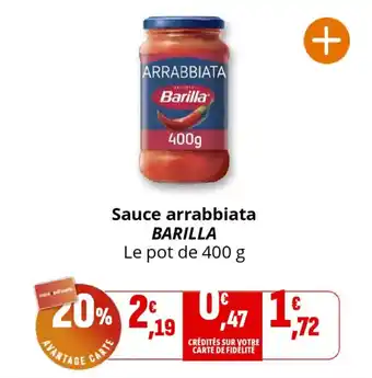 Coccinelle Supermarché BARILLA Sauce arrabbiata offre