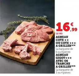 Hyper U Agneau cote ou cote a griller offre