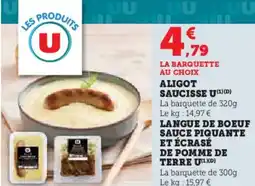 Hyper U Aligot saucisse u offre