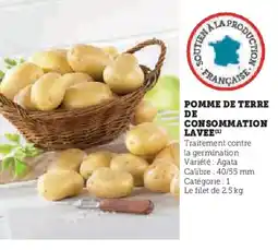 Hyper U Pomme de terre de consommation lavee offre