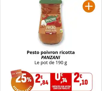 Coccinelle Supermarché PANZANI Pesto poivron ricotta offre