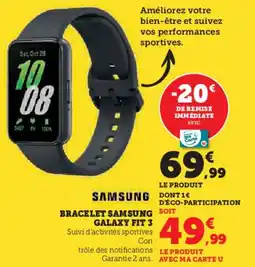 Hyper U Bracelet samsung galaxy fit 3 offre