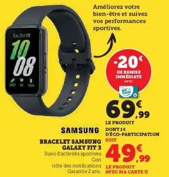 Hyper U Bracelet samsung galaxy fit 3 offre