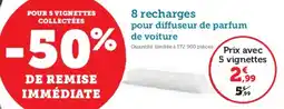 Hyper U 8 recharges pour diffuseur de parfum de voiture offre