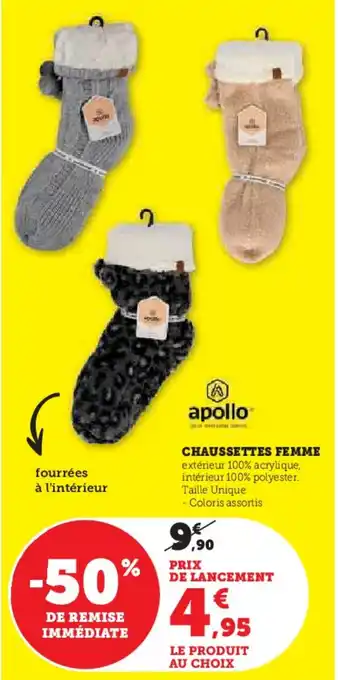 Hyper U Chaussettes femme offre