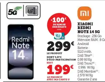 Hyper U Xiaomi redmi note 14 offre