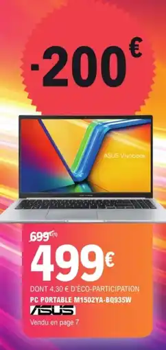 E.Leclerc Pc portable m1502ya-bq935w offre