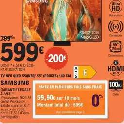E.Leclerc Tv neo qled 55qn7of 55" pouces offre