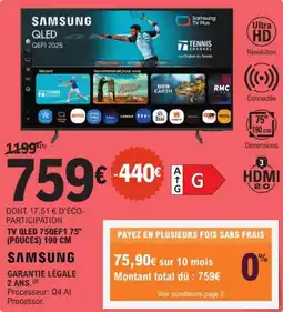 E.Leclerc Tv qled 75qef1 75" pouces offre