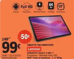 E.Leclerc Tablette tab zaeh0193fr lenovo offre