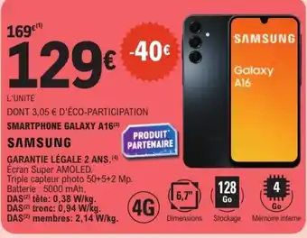 E.Leclerc Smartphone galaxy a16 samsung offre