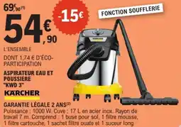 E.Leclerc Aspirateur eau et poussiere kwd 3 offre