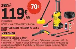 E.Leclerc Nettoyeur haute pression k3 car & home kärcher offre