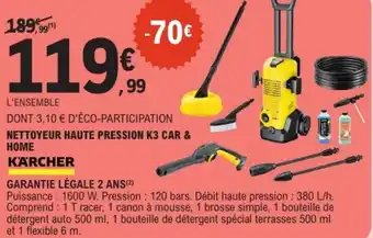 E.Leclerc Nettoyeur haute pression k3 car & home kärcher offre