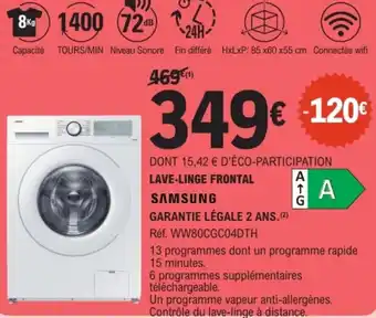 E.Leclerc Lave-linge frontal samsung offre