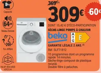 E.Leclerc Sèche-linge pompe à chaleur beko offre