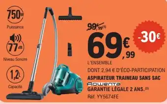 E.Leclerc Aspirateur traineau sans sac Дошепта offre