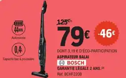 E.Leclerc Aspirateur balai bosch offre