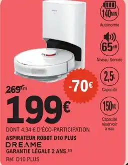 E.Leclerc Aspirateur robot d10 plus dreame offre