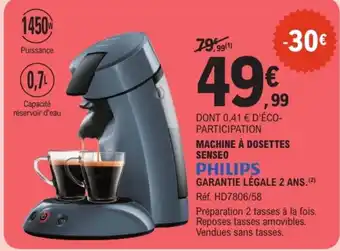 E.Leclerc Machine à dosettes senseo philips offre